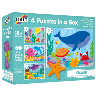 Set puzzle 4 in 1 Galt, Ocean, 2,3,4,5 piese