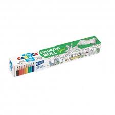 Set rola adeziva pentru colorat 198 X 30 cm, 8 creioane colorate Jungla Carioca