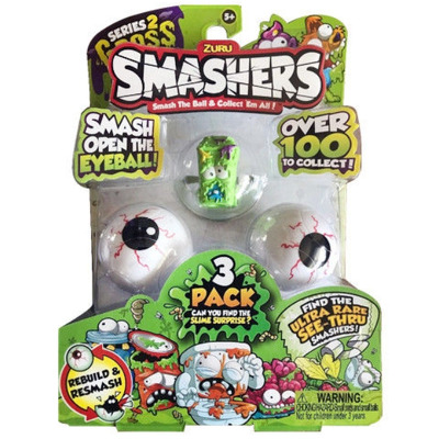 Set Zuru 3 Figurine Old-Can in Mingiute Smashers Ochi, Albastru