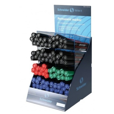 SIS Display Schneider Maxx 130, 80 markere permanente (40-negre, 20-albastre, 10-rosii, verzi)