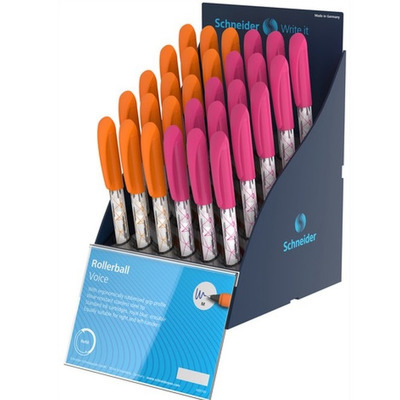 SIS Display Schneider Voice, 30 rollere cu cartus - (15 x S-187106, 15 x S-187120) -scriere albastra