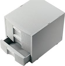 Suport modular pentru birou, 3 sertare pentru documente, gri deschis, Helit