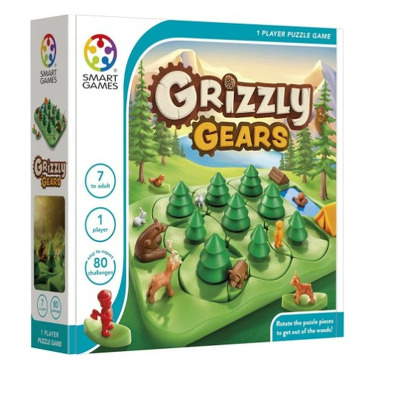 Smart Games - Grizzly Gears, joc de logica cu 80 de provocari, 7+ ani
