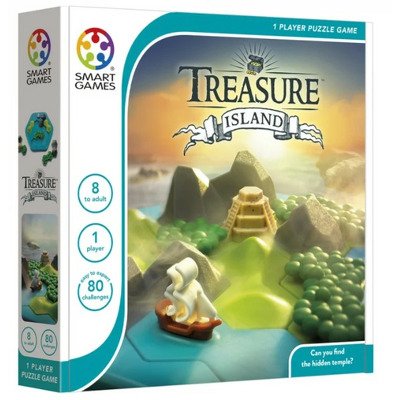 Smart Games - Treasure Island, joc de logica cu 80 de provocari, 8+ ani