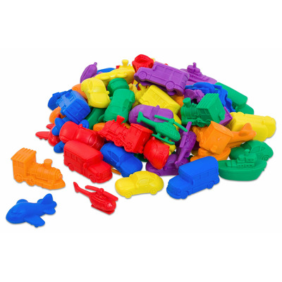 Sortare, numarare, forme si culori set 72 vehicule