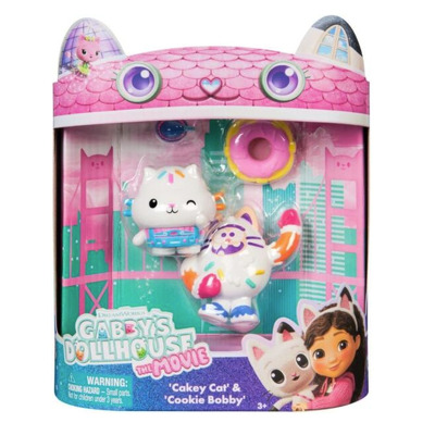 Spin Master casa de papusi Gabby film pachet 2 Figurine Cakey Cat si Cookie Bobby