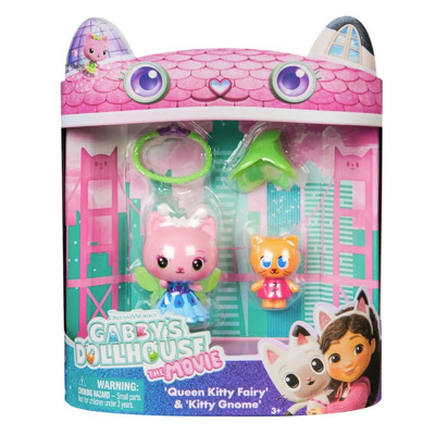 Spin Master casa de papusi Gabby film pachet 2 figurine Queen Kitty Faury si Kitty Gnome