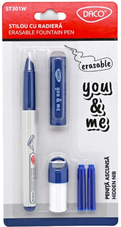 Stilou cu radiera penita ascunsa You&Me