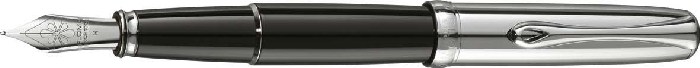 Stilou de lux DIPLOMAT Excellence A - black chrome - penita otel inoxidabil