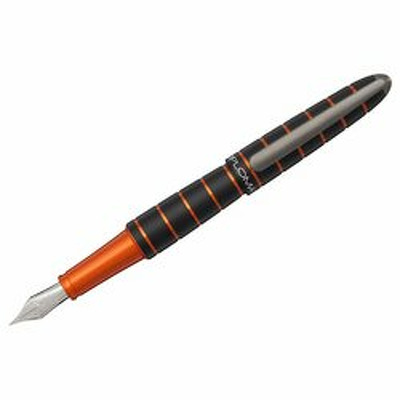 Stilou DIPLOMAT Elox Ring, cu penita M, din otel inoxidabil - black orange