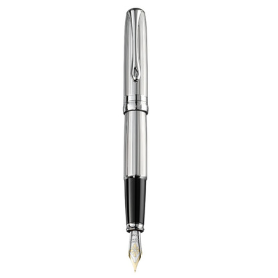 Stilou Excellence A2, cu penita M, aurita 14kt. - Guilloche Chrome