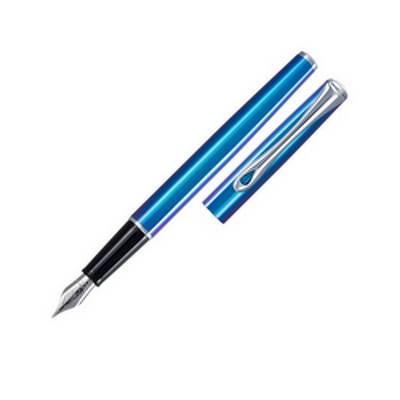 Stilou Traveller, cu penita M, din otel inoxidabil - funky blue