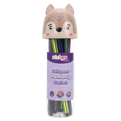 Strigo carioci lavabile 12 culori, cutie LUP, SSC479