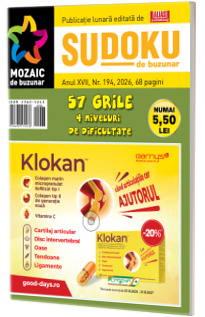 Sudoku de buzunar. Revista numarul 194 - 2026 - 4 niveluri de dificultate