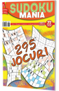 Sudoku Mania. Revista numarul 77 - 3 niveluri de dificultate