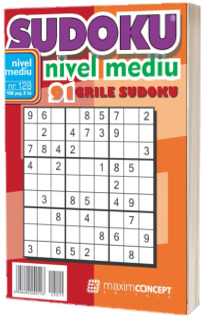 Sudoku nivel mediu. 91 grile sudoku. Numarul 128