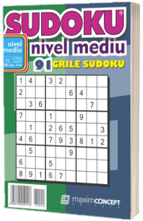 Sudoku nivel mediu. 91 grile sudoku. Numarul 129