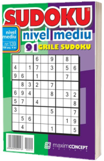 Sudoku nivel mediu. 91 grile sudoku. Numarul 139