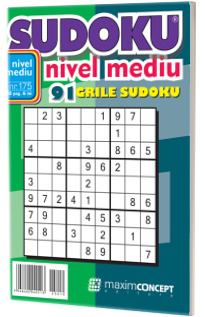 Sudoku nivel mediu. 91 grile sudoku. Numarul 175