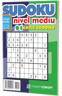Sudoku nivel mediu. 91 grile sudoku. Numarul 178