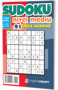 Sudoku nivel mediu. 91 grile sudoku. Numarul 180