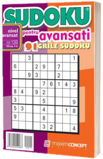 Sudoku pentru avansati. 91 grile sudoku. Numarul 139