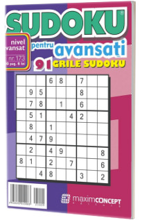 Sudoku pentru avansati. 91 grile sudoku. Numarul 173