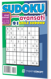 Sudoku pentru avansati. 91 grile sudoku. Numarul 174
