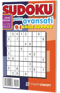 Sudoku pentru avansati. 91 grile sudoku. Numarul 175