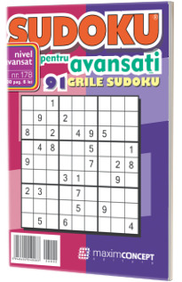 Sudoku pentru avansati. 91 grile sudoku. Numarul 178