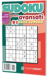 Sudoku pentru avansati. 91 grile sudoku. Numarul 179