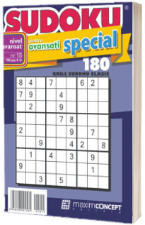 Sudoku pentru avansati special, numarul 16. 180 de grile sudoku clasic