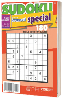 Sudoku pentru avansati special, numarul 19. 180 de grile sudoku clasic