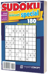 Sudoku pentru avansati special, numarul 21. 180 de grile sudoku clasic