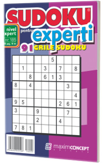 Sudoku pentru experti. 91 grile sudoku. Numarul 185