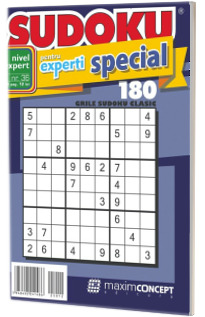 Sudoku pentru experti special, numarul 36. 180 de grile sudoku clasic