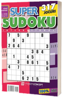 Super Sudoku, numarul 208. Nivel avansat
