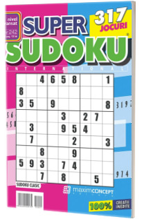 Super Sudoku, numarul 242. Nivel avansat