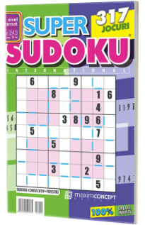 Super Sudoku, numarul 243. Nivel avansat