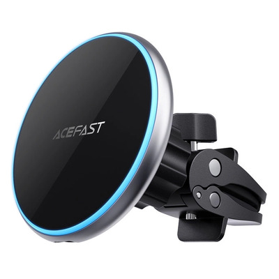 Suport auto cu incarcare wireless 15W, magnetic, prindere pe grila de aer, reglabil, Acefast D3 argintiu