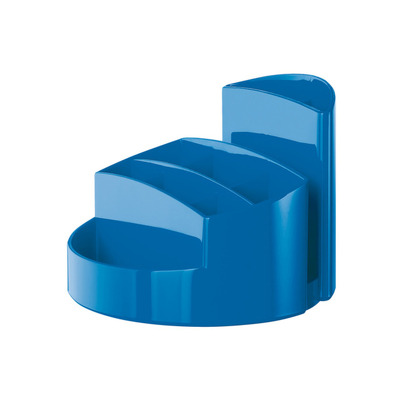 Suport pentru articole de birou, albastru metalizat, Han Rondo