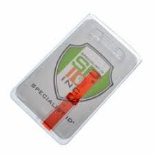 Suport policarbonat pentru carduri, vertical, transparent, tip flip, 55 x 85mm