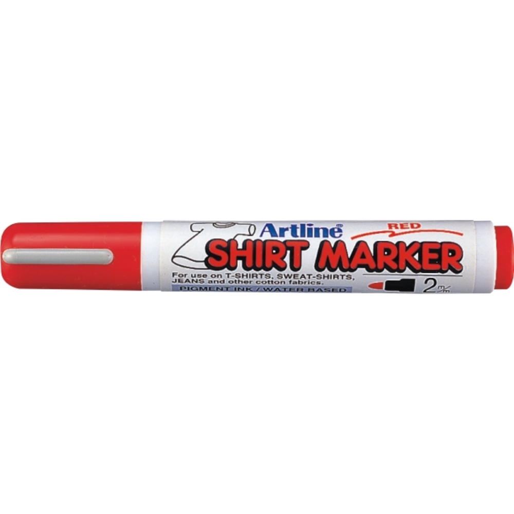 T-Shirt marker Artline, corp plastic si varf rotund 2.0mm - rosu