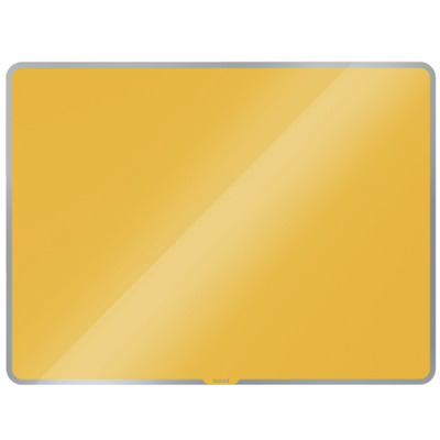 Tabla Cosy din sticla, magnetica, 80x60 cm, marker inclus, galben chihlimbar