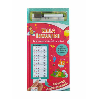 Tabla inmultirii. Carte cu clapete interactive si carioca