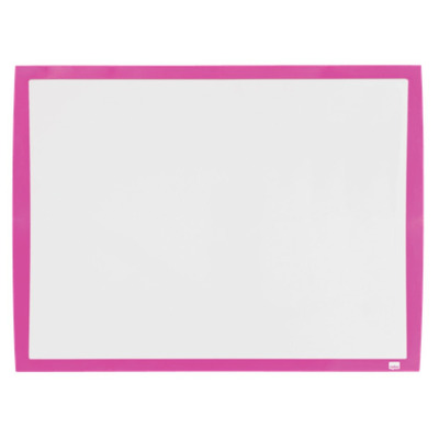 Tabla NOBO Joy, plastic, 43x58.5 cm, magnetica, include marker, burete si magneti, alb, rama roz