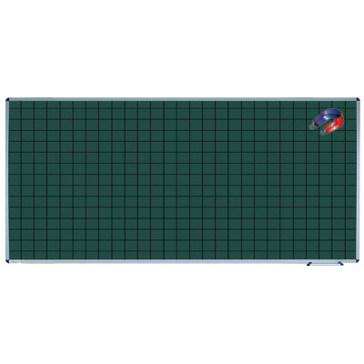 Tabla scolara monobloc verde liniata, matematica 2000x1200mm