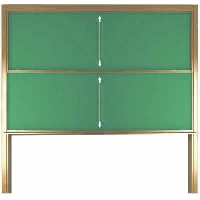 Tabla scolara verde cu 2 suprafete culisante pe verticala 3000mm lungime
