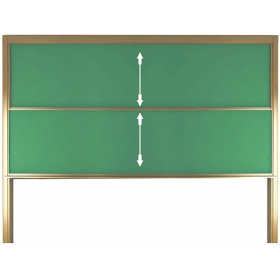Tabla scolara verde cu 2 suprafete culisante pe verticala 4000mm lungime