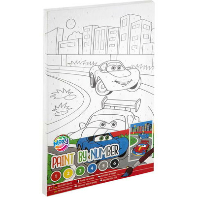 Tablou pictura pe numere - Cursa masinutelor